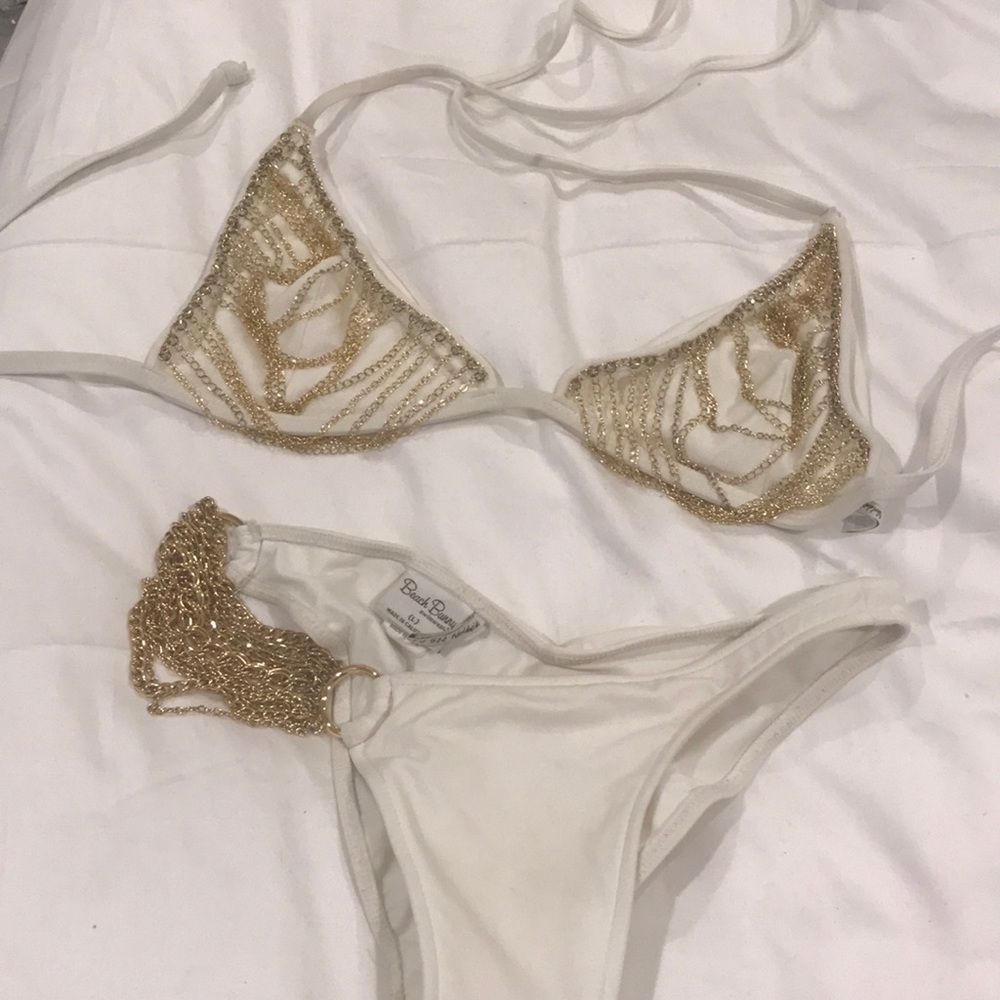 BEACH BUNNY gold chain bikini